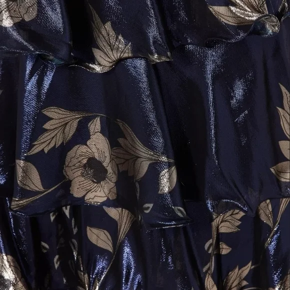 Johanna Ortiz “Midnight & Silver Tangled Garden” Blue Nile Maxi Skirt – Size 8 - Picture 6 of 14